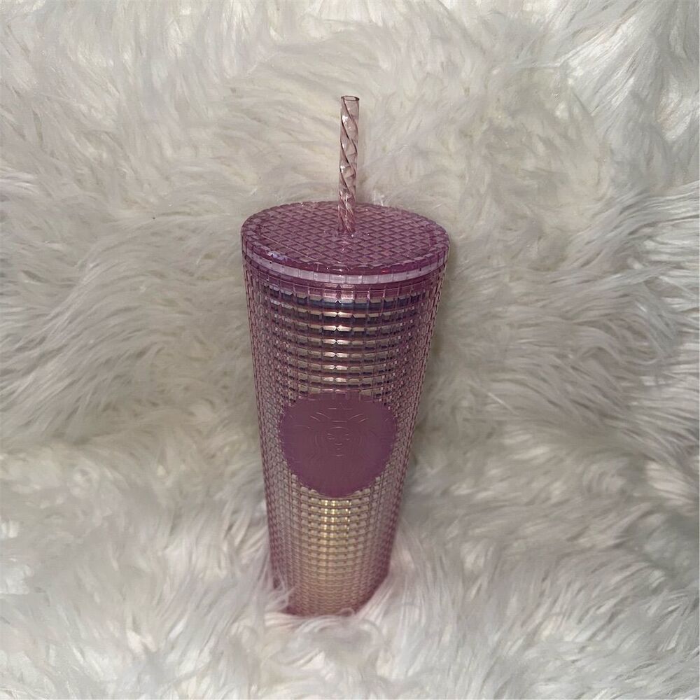 Starbucks Pink Venti Cold Cup Tumbler 24oz w/ Straw Limited Edition